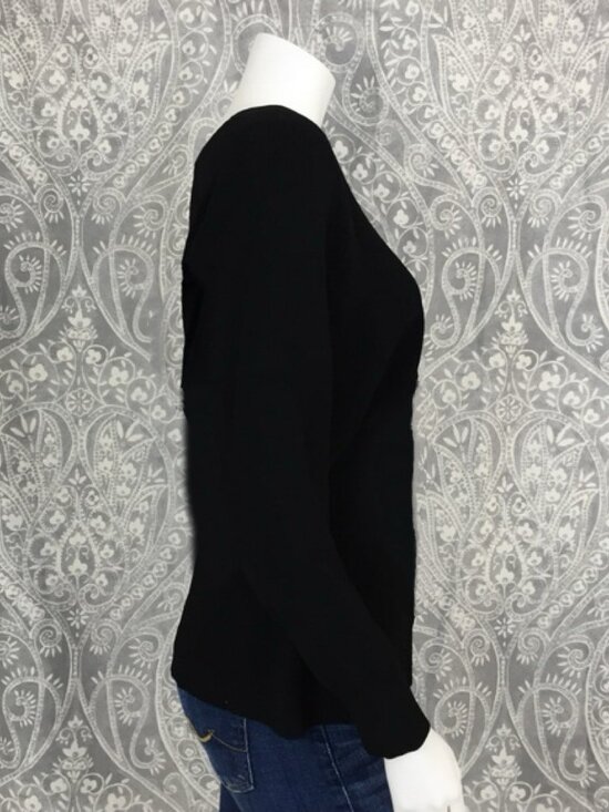 New Zara Wide Sleeves Knit Sweater, Black, Large - Picture 9 of 9